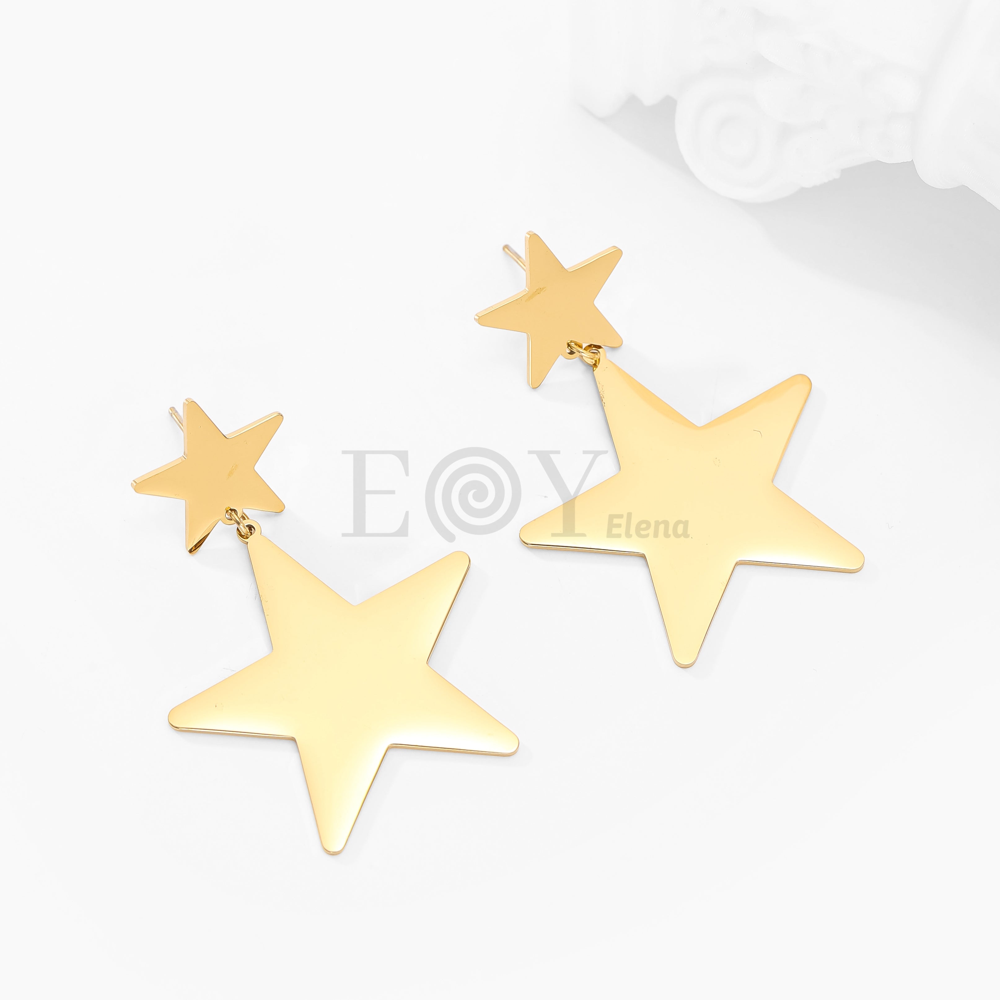 Pendientes doble estrella