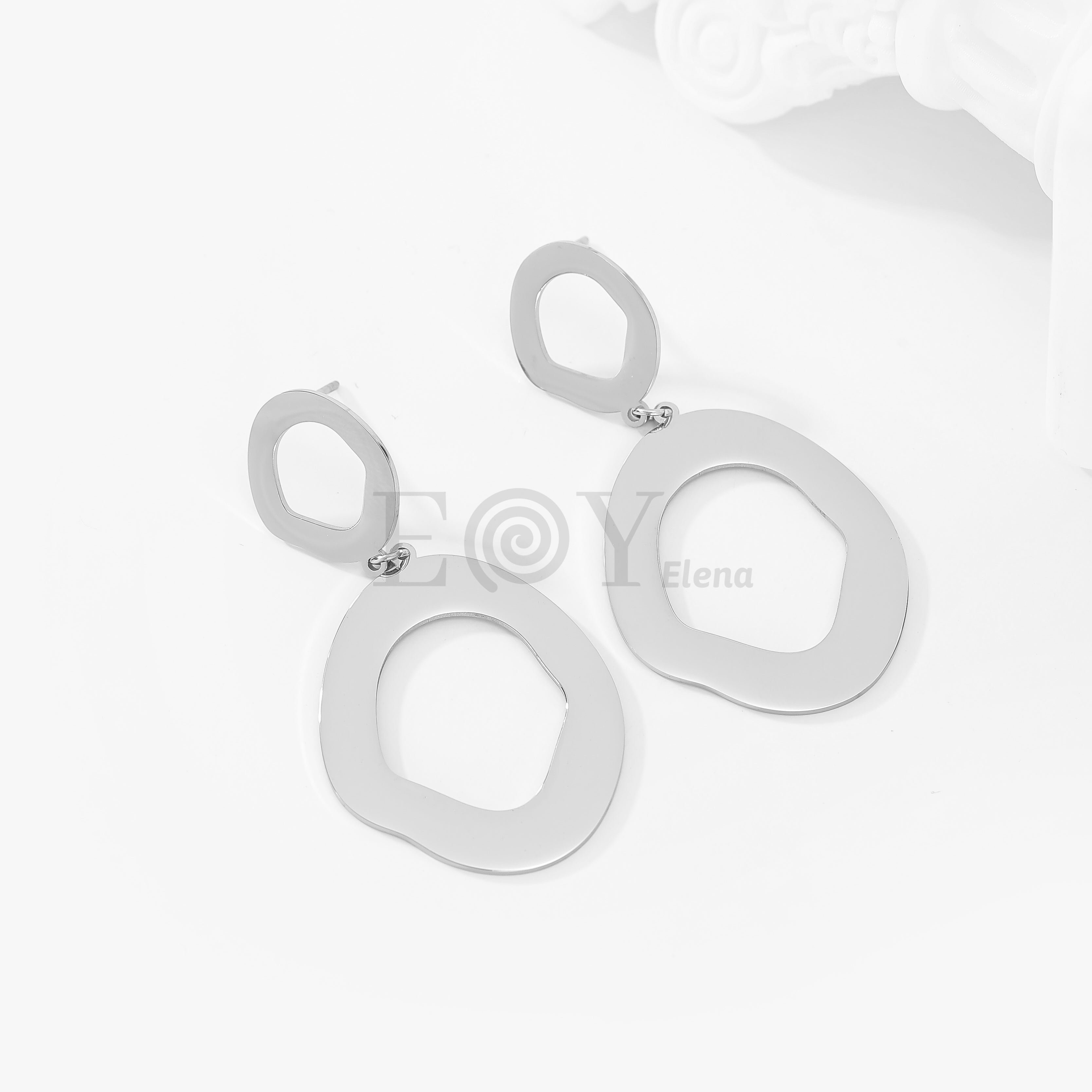 Pendientes doble círculo