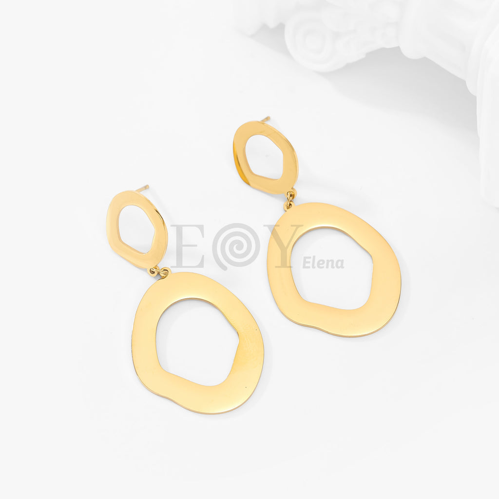 Pendientes doble círculo