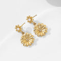 Pendientes doble flor