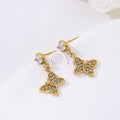 Pendientes circonita con mariposa