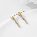 Pendientes circonita con barra
