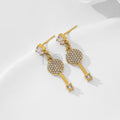 Pendientes de circonita y llave