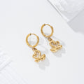 Pendientes de aro cisnes acero
