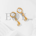 Pendientes de aro con colgante de gato
