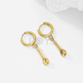 Pendientes de aro chapa cuchara