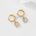 Pendientes de aro cuadrado