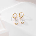 Pendientes aro con lágrima de cristal