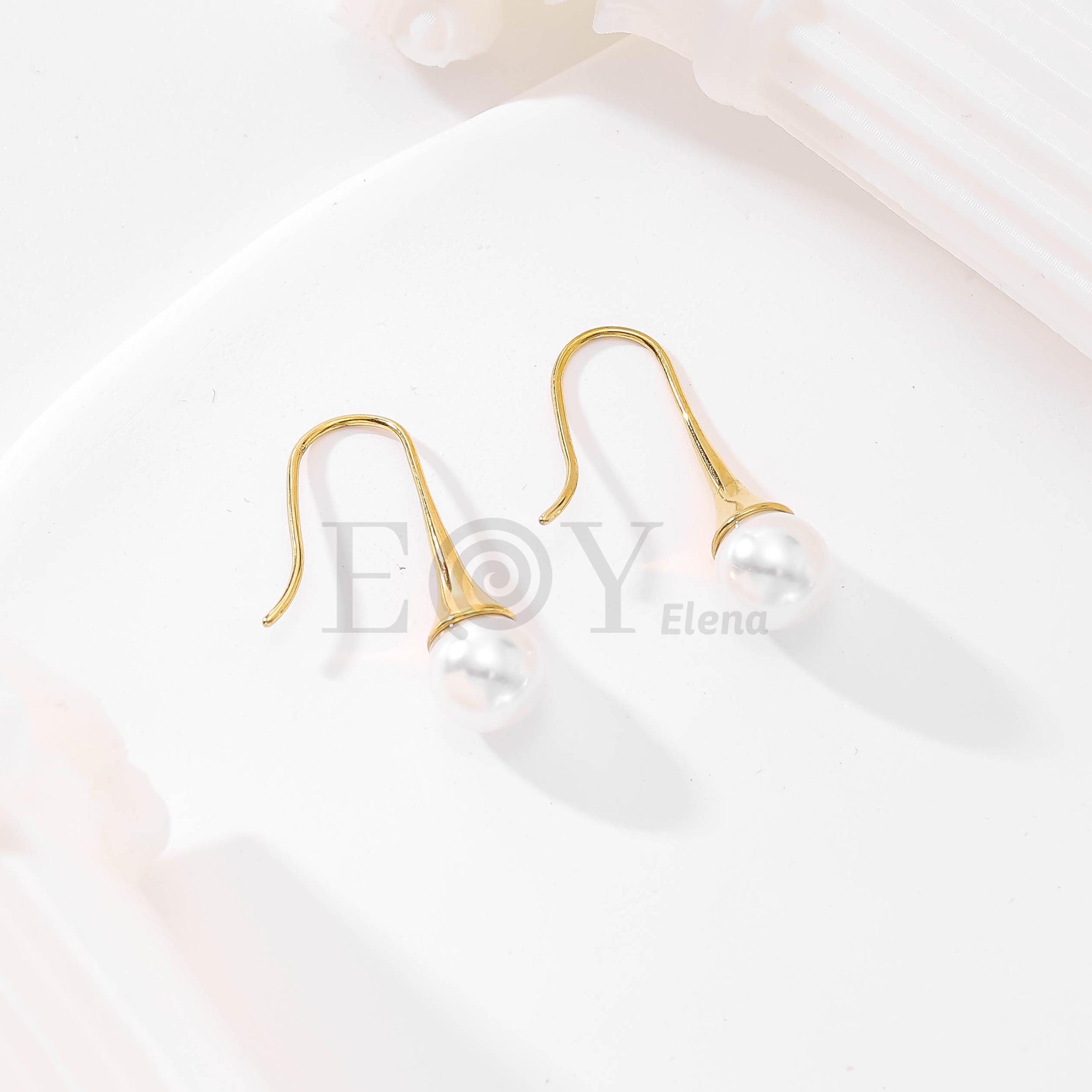 Pendientes perla colgante