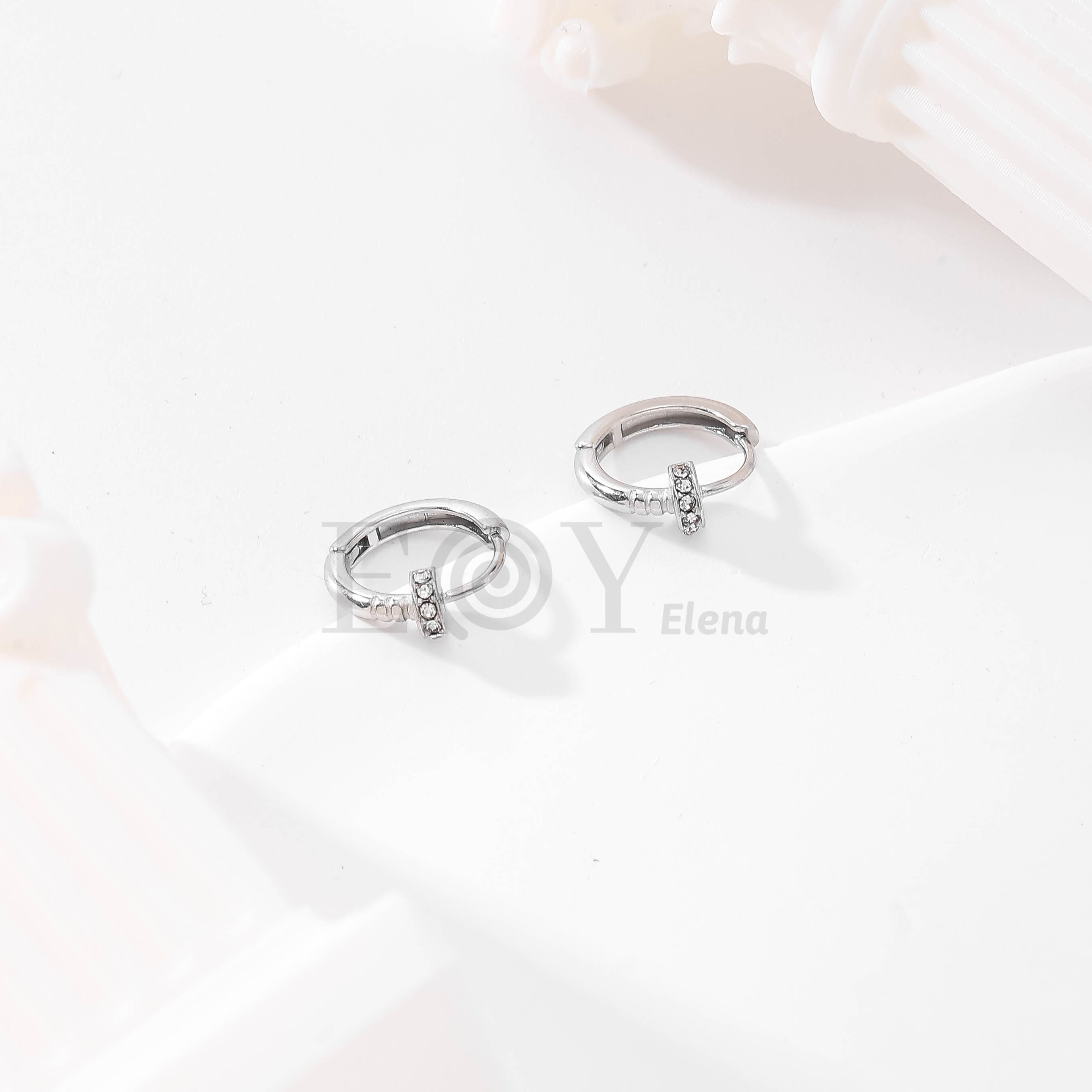 Pendientes aro con circonitas