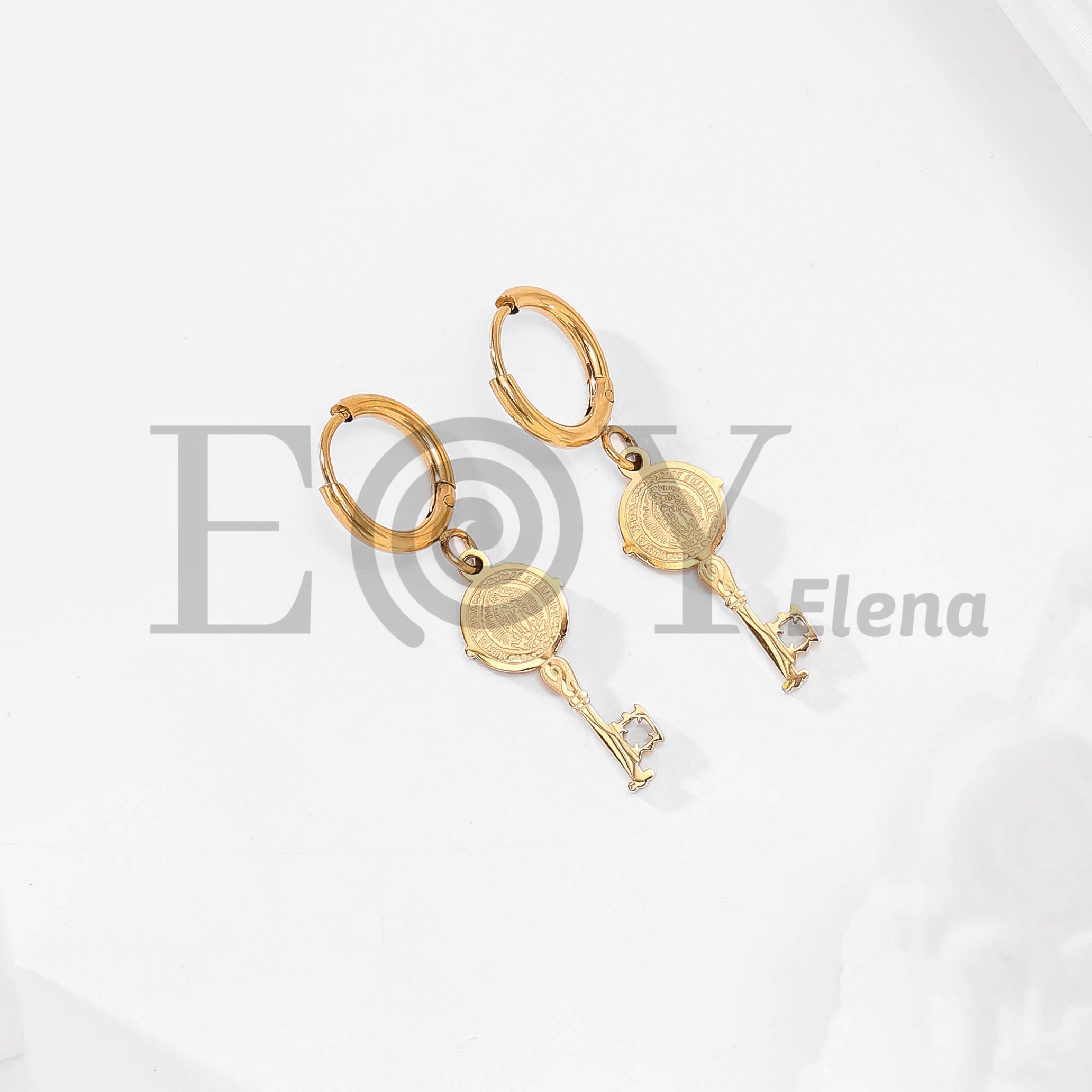 Pendientes llave Vírgen de Guadalupe
