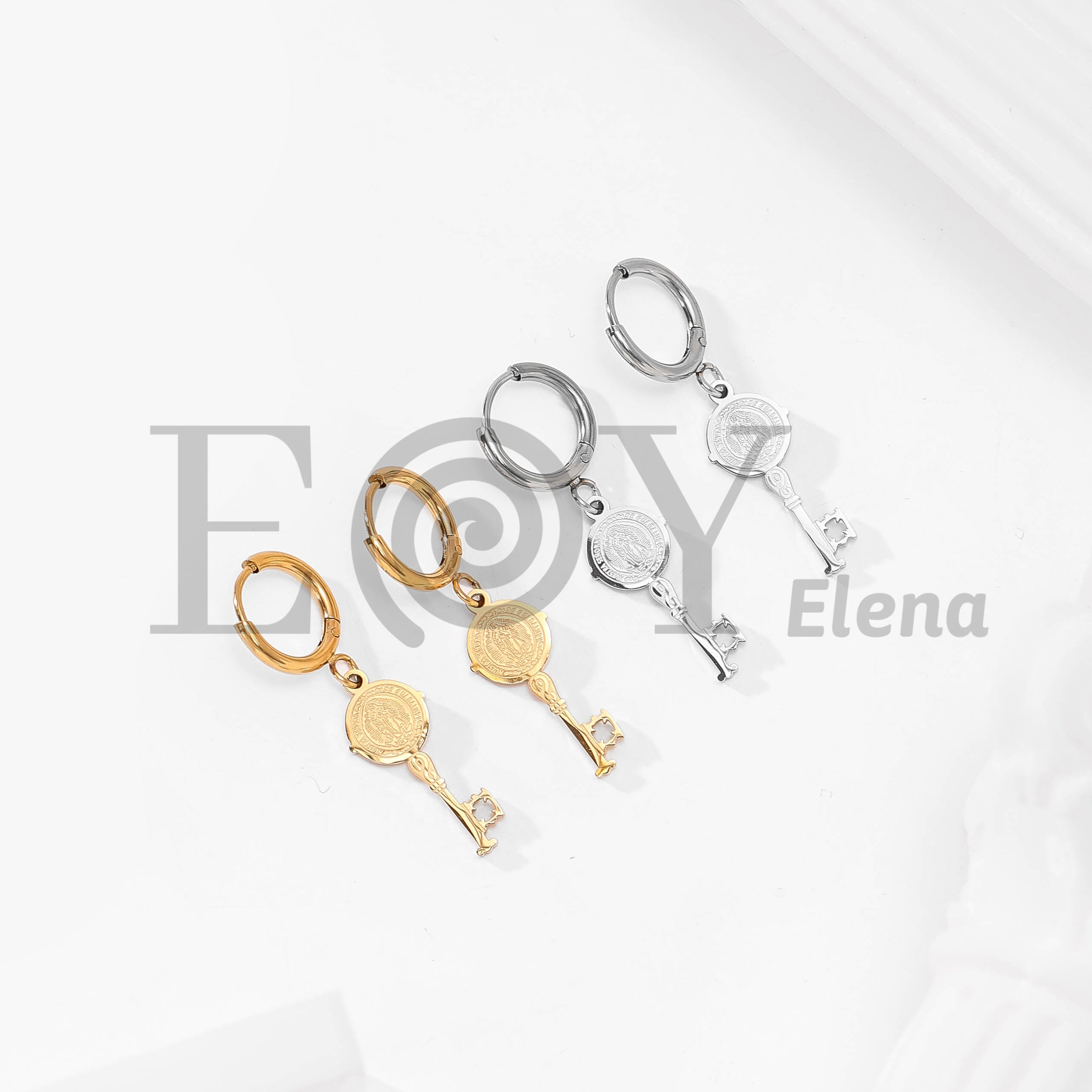 Pendientes llave Vírgen de Guadalupe