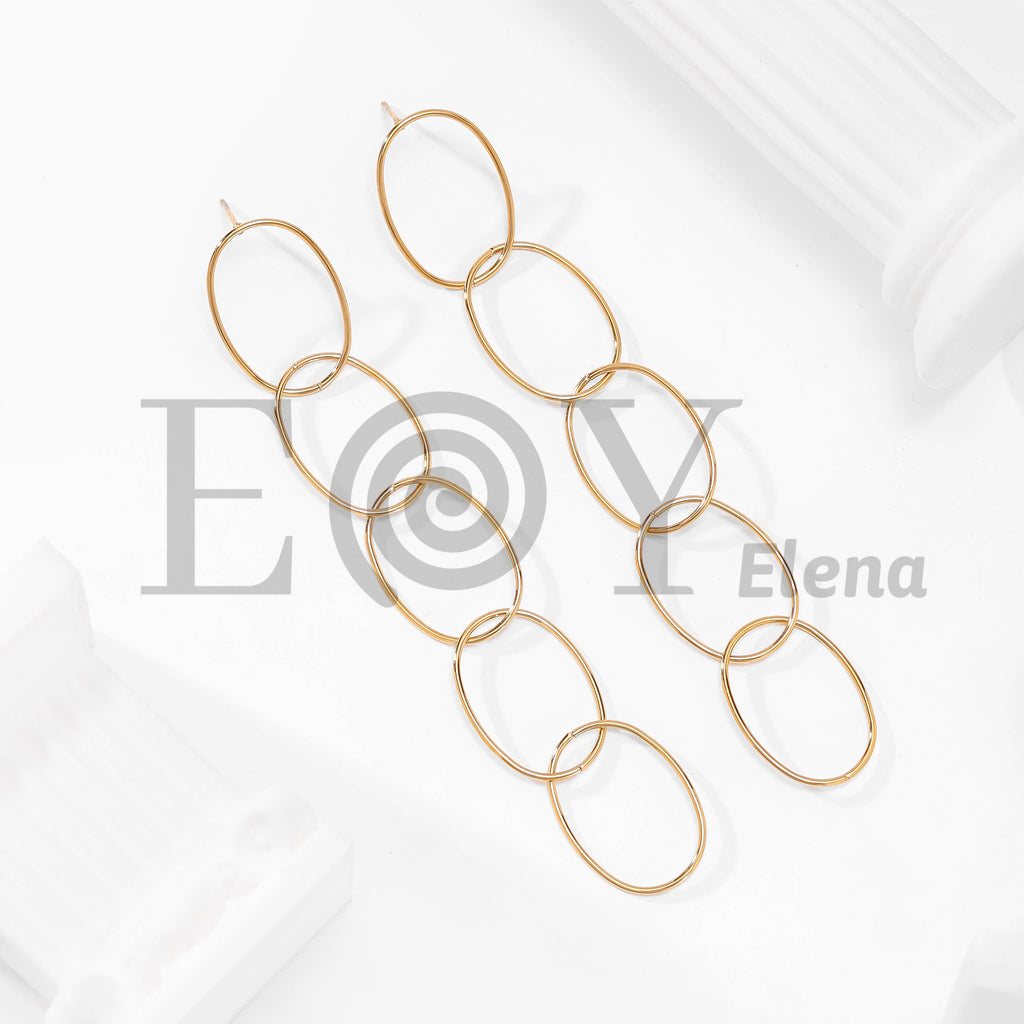 Pendientes de cinco aros