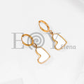 Pendientes corazón con interior blanco