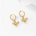 Pendientes de aro abeja