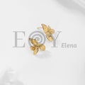 Pendientes de flor texturizada
