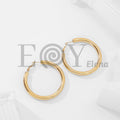 Pendientes de aro lisos grandes