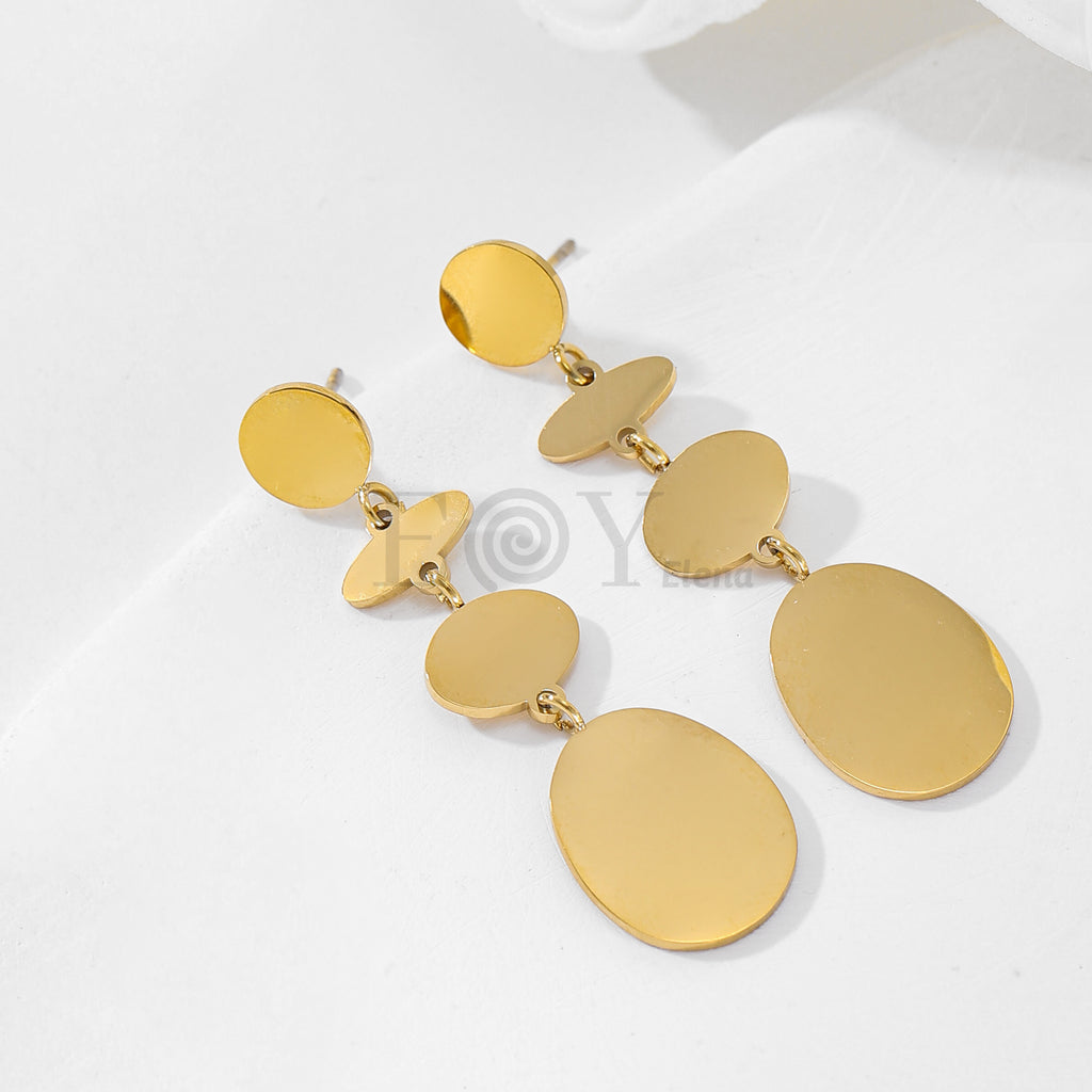 Pendientes largos cuatro chapas