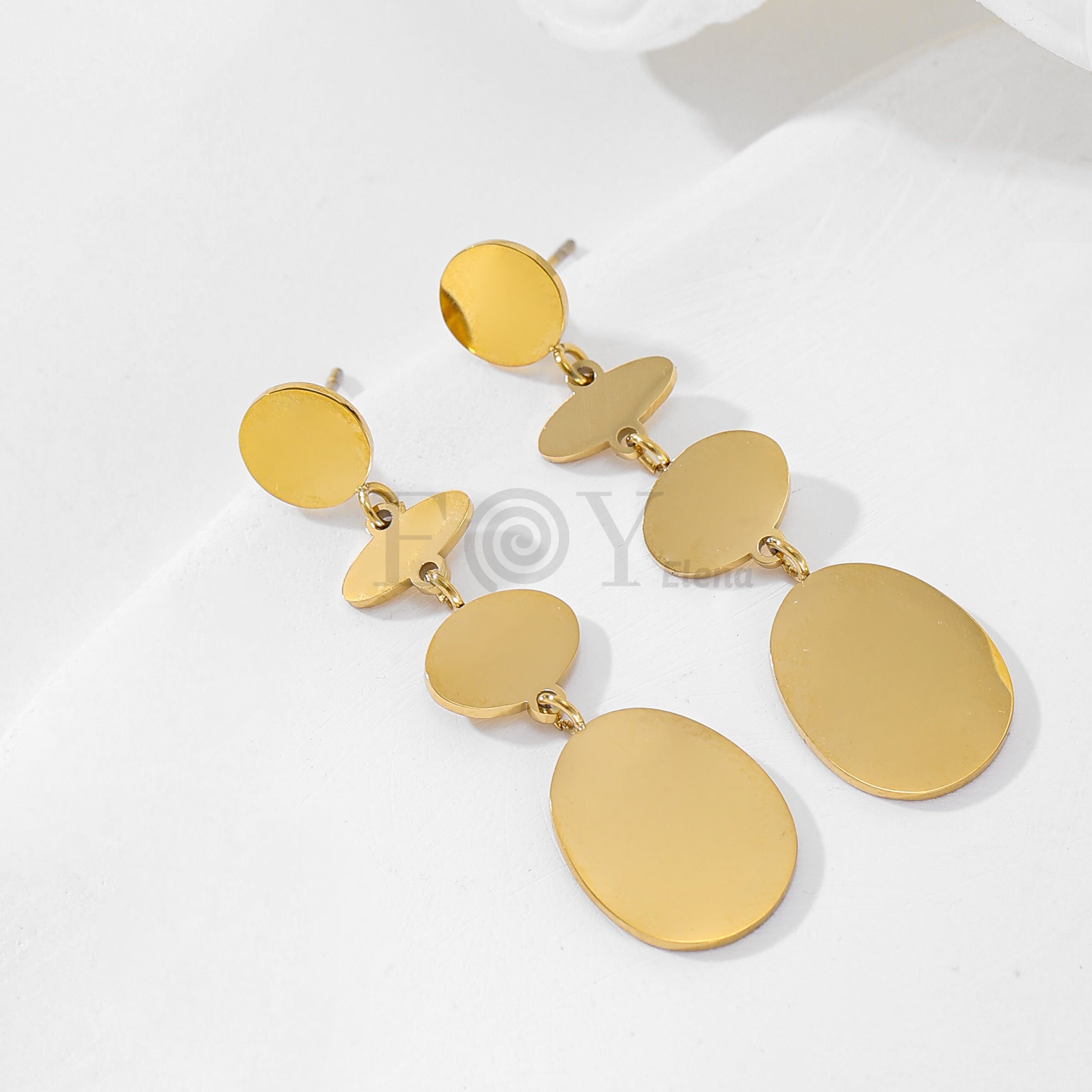 Pendientes largos cuatro chapas