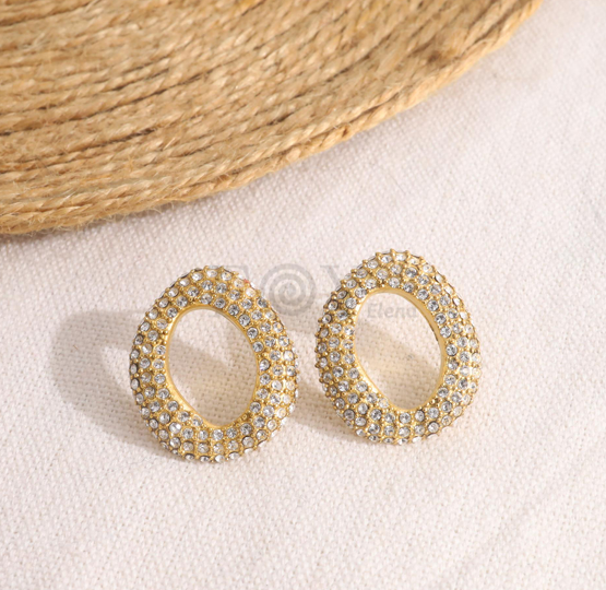 Pendientes aro con circonitas