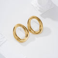 Pendientes de aro hueco acero