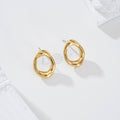Pendientes aro hueco acero