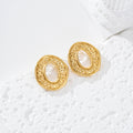 Pendientes aro hueco texturizado