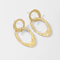 Pendientes doble aro texturizado