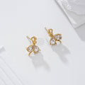 Pendientes bailarina piedra acero
