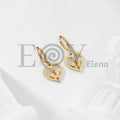 Pendientes de aro pies con circonita