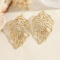 Pendientes grandes de hoja calada