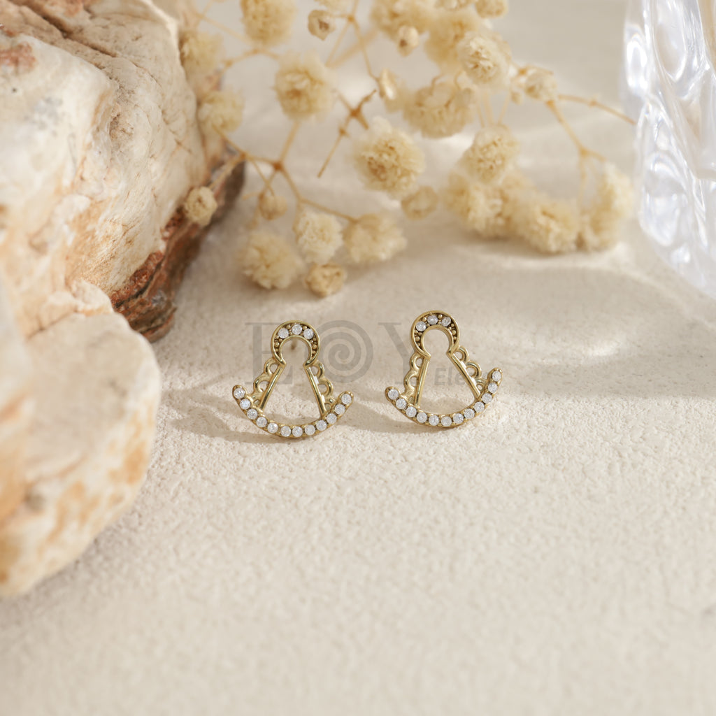 Pendientes Virgen del Pilar con circonitas
