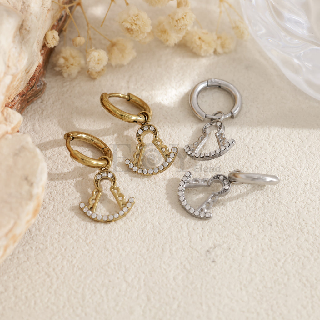 Aros con colgante Virgen del Pilar