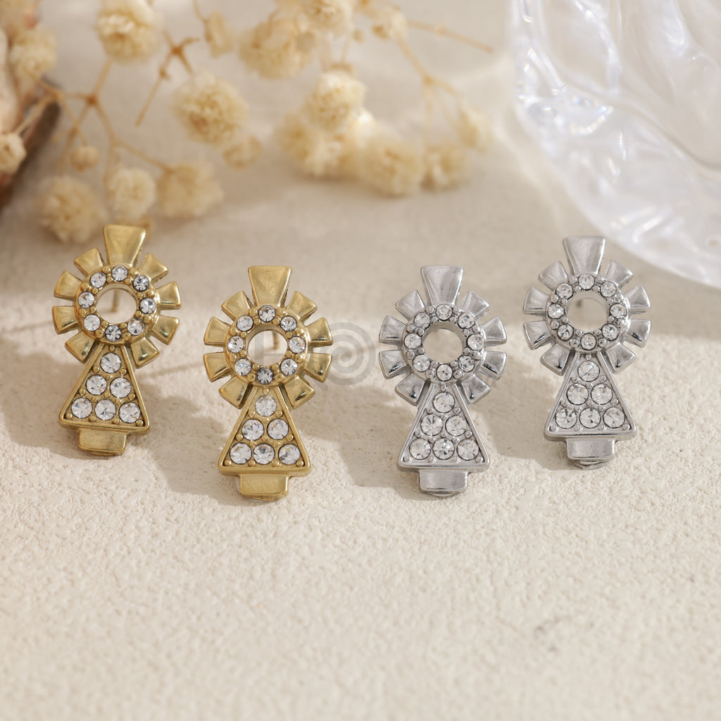 Pendientes Virgen del Pilar brillantes