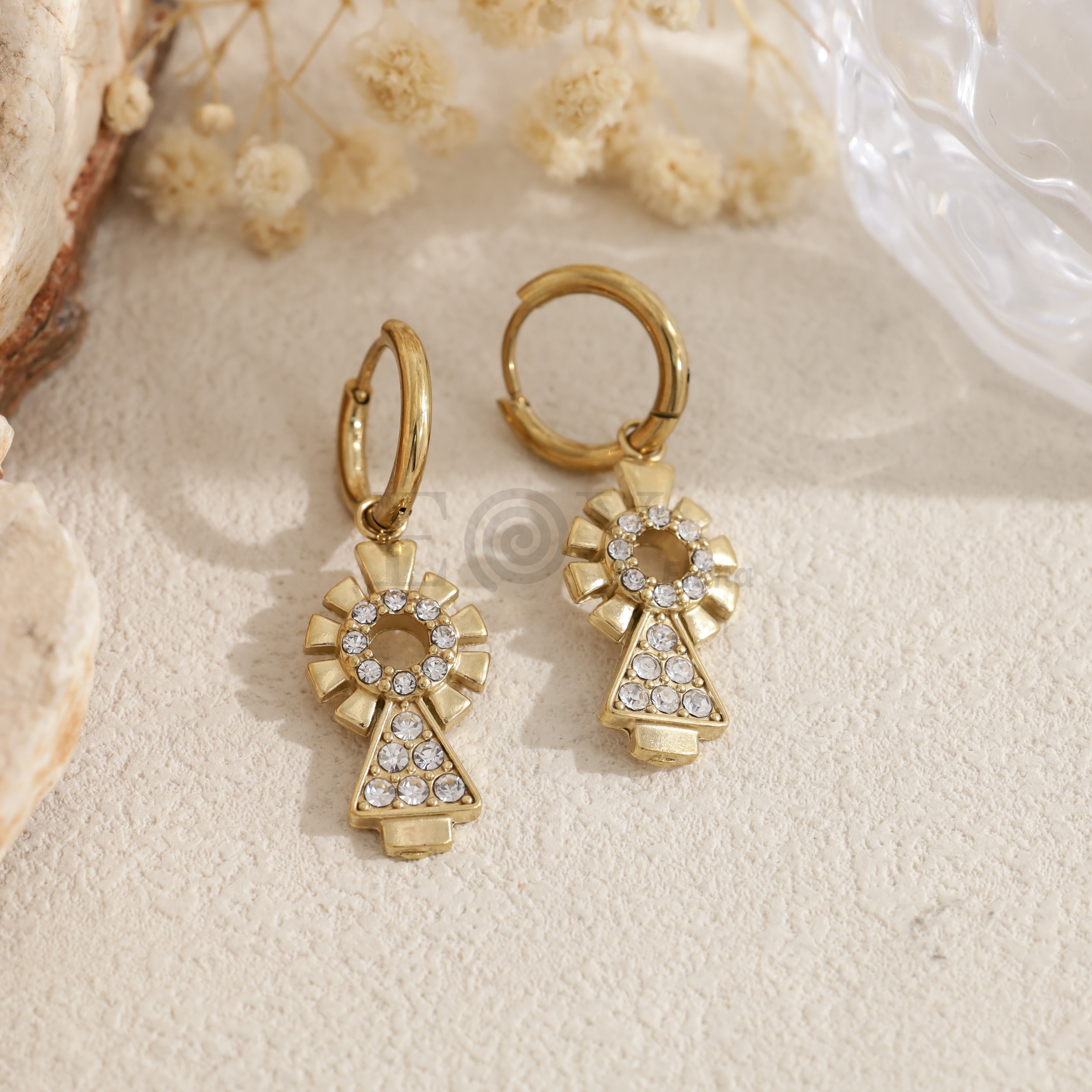 Aros Virgen del Pilar con circonitas