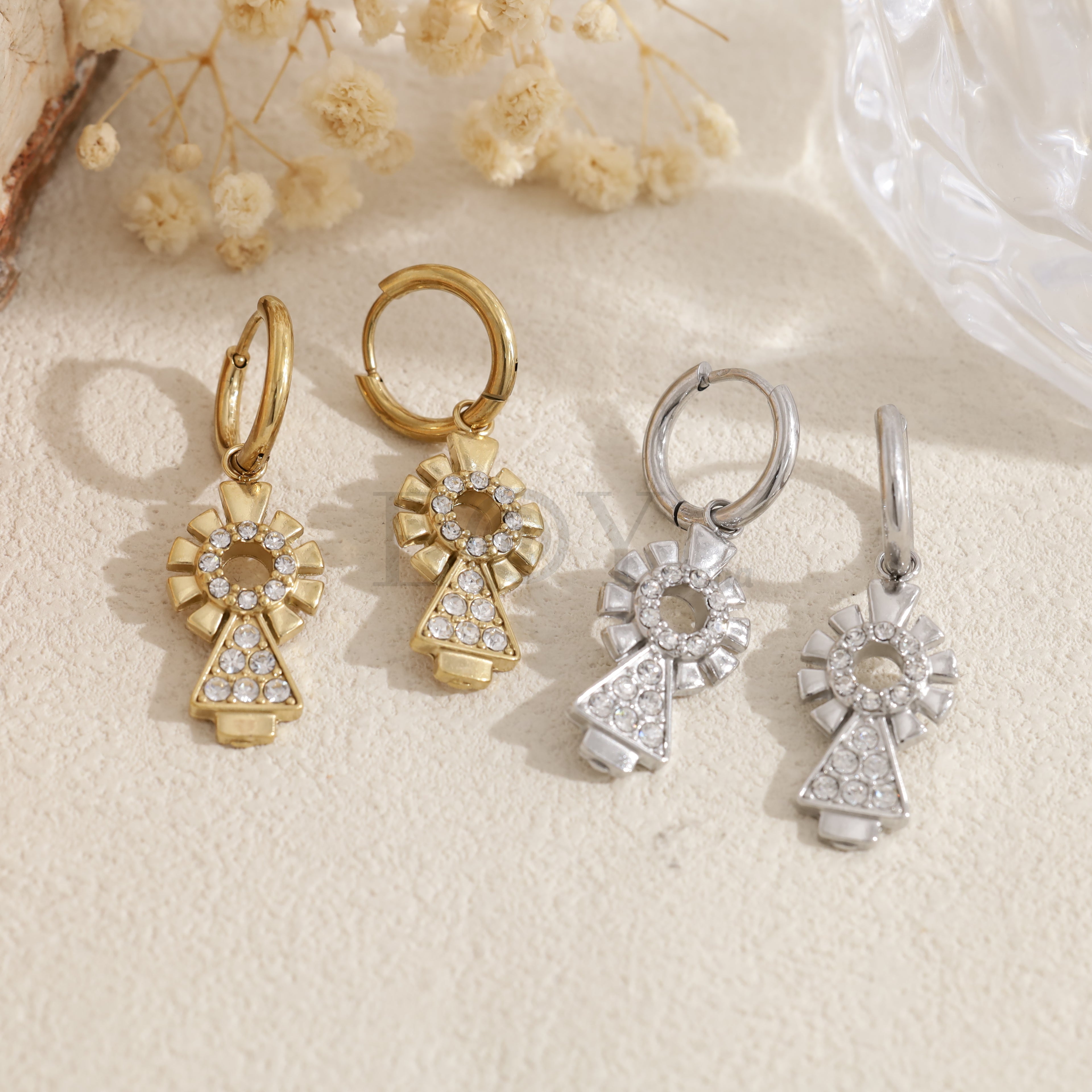 Aros Virgen del Pilar con circonitas