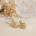 Pendientes corazón con piedra acero