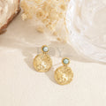 Pendientes chapa con piedra color