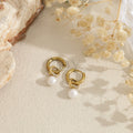 Pendientes de aro con perla