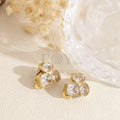 Pendientes triple circonita