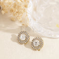 Pendientes circonita grande