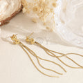 Pendientes largos gato con flecos