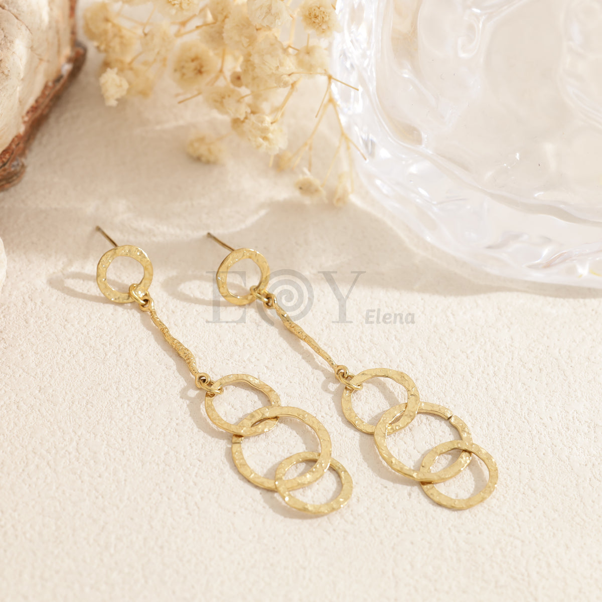 Pendientes aros cruzados acero