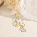 Pendientes doble mariposa calada aceor