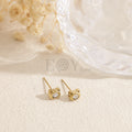 Pendientes osito circonita acero