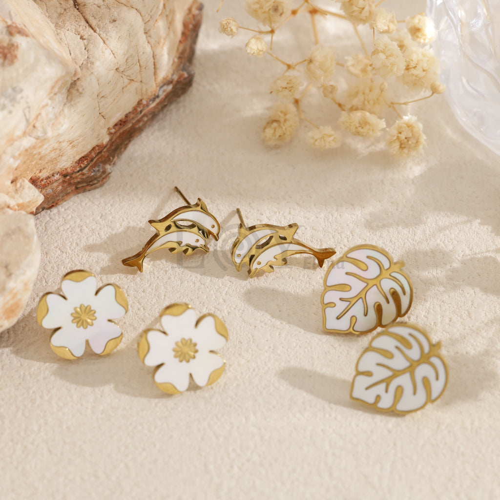 Pendientes delfines esmaltados