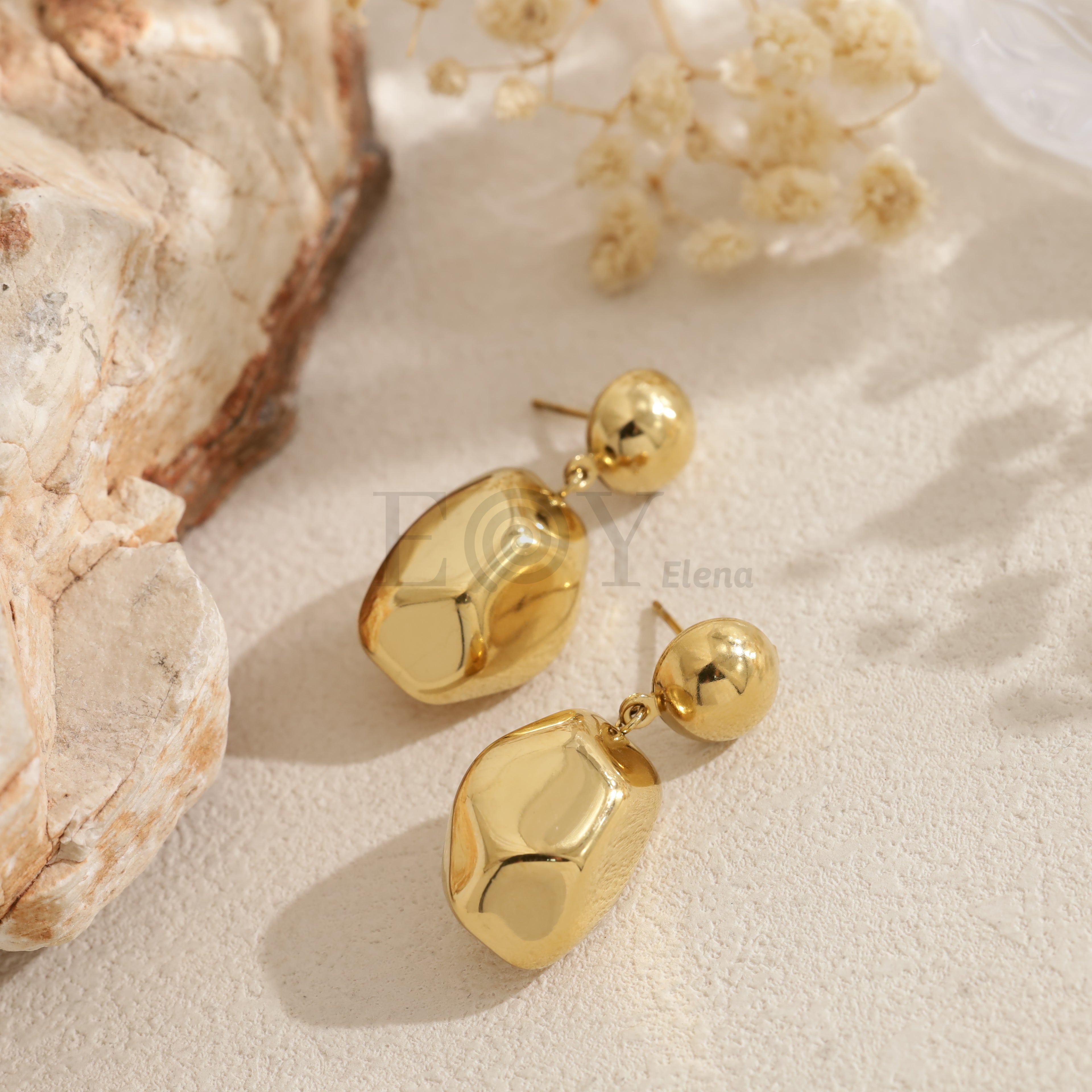 Pendientes figura hexagonal