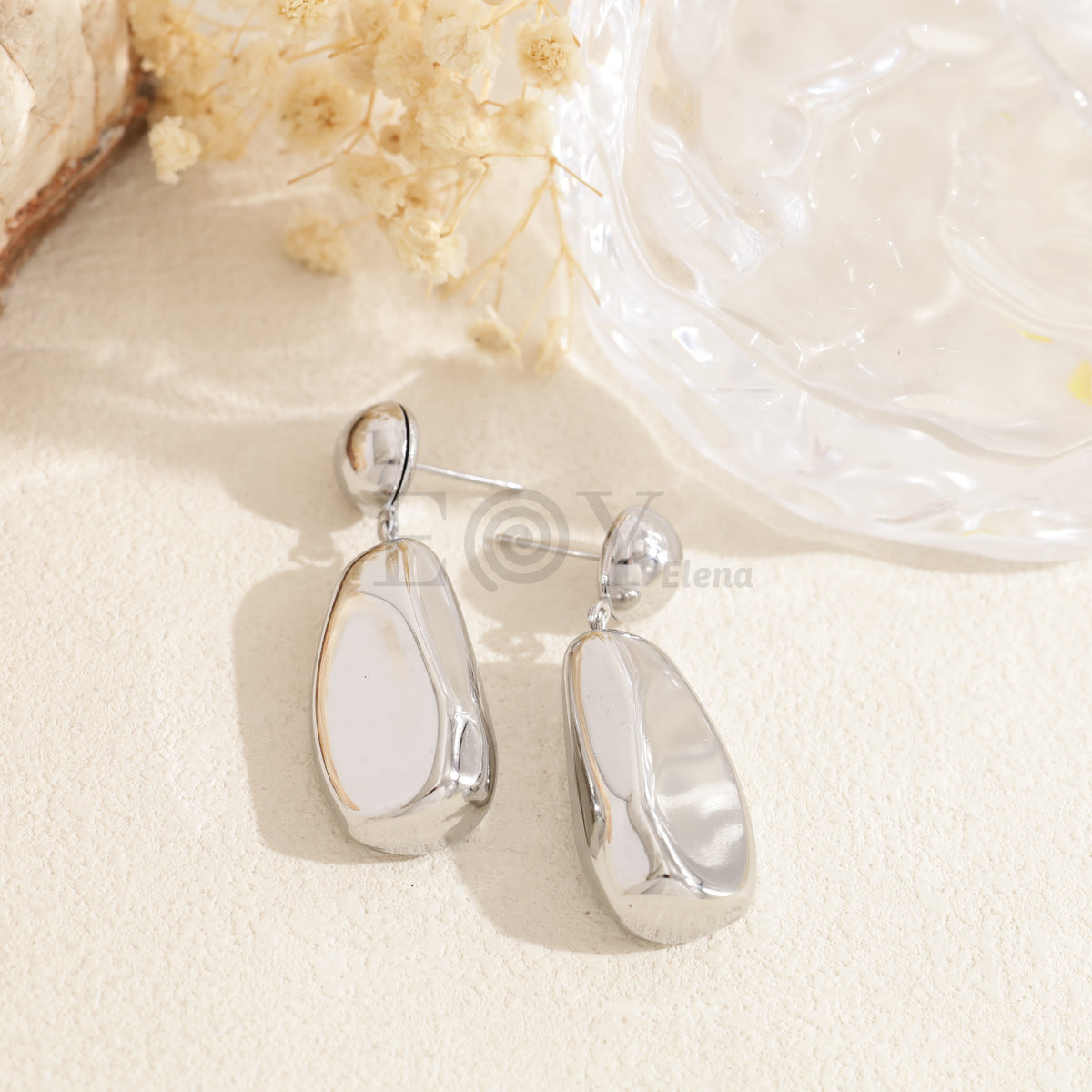 Pendientes forma larga acero
