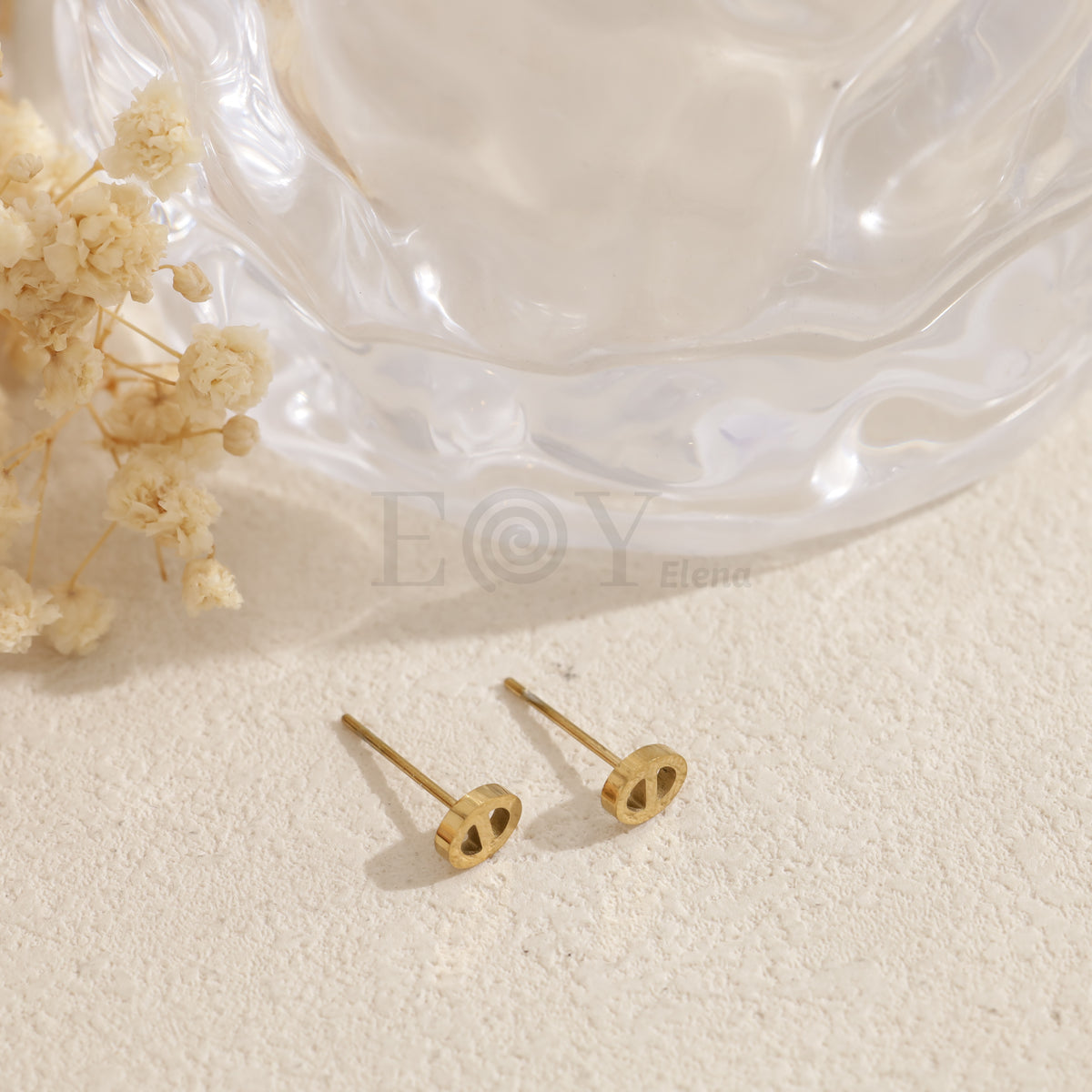 Pendientes detalle acero