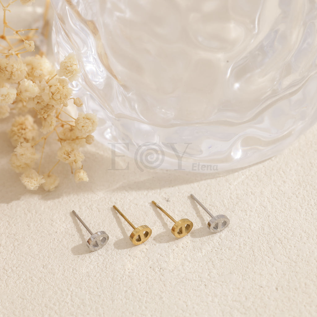 Pendientes detalle acero